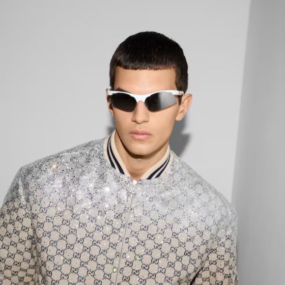 NEW GUCCI GG1774S 004 PINK MIRROR MASK UNISEX SUNGLASSES GUCCI - Picture 3 of 12